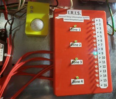 RelayAlert IRIS prototype with 16 monitored inputs